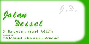 jolan weisel business card